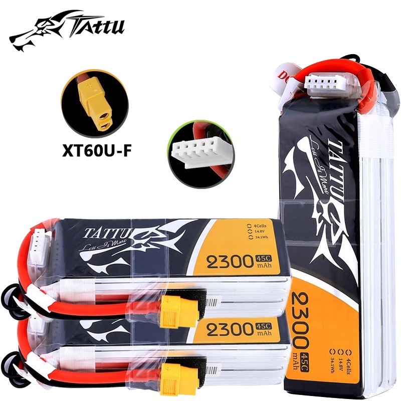 Drone Zll Rc - อัพเกรดแบตเตอรี่ TATTU 2300mAh 4S 14.8V 45C