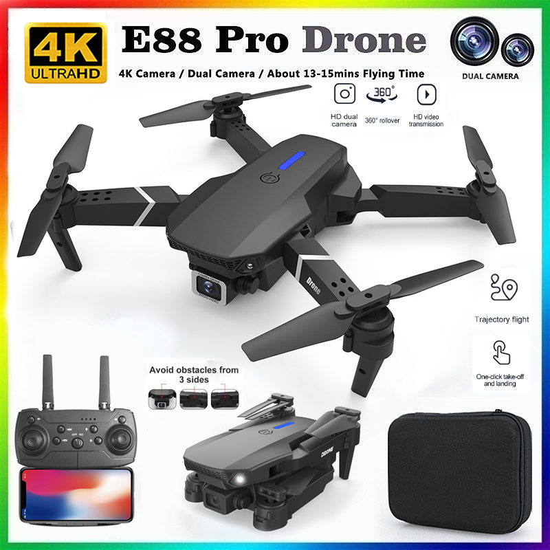 Drone E88 Rc Quadcopter - โดรนรุ่นใหม่ E88 ปี 2026 ระดับมืออาชีพ ความละเอียด