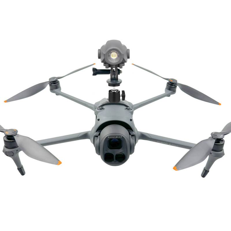 Drone Rcfpvpro - ไฟฉายค้นหาสำหรับการบิน 1 ชุด ไฟเตือน SOS พร้อมฐานยึดสำหรับ
