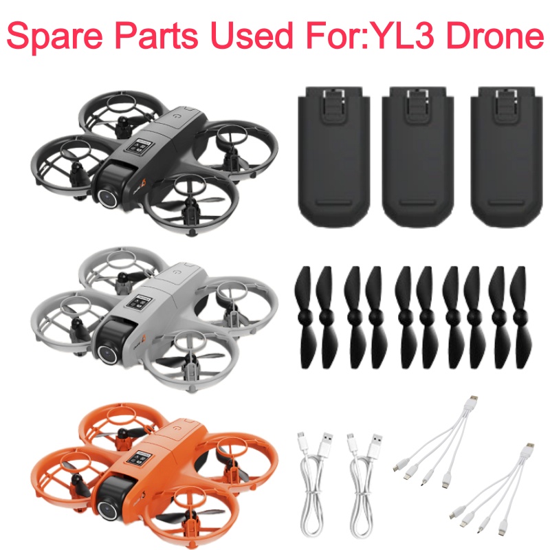 Drone Rc Yl3 - YL3 ออปติคอลโฟลว์โพซิชั่นนิ่งรีโมทคอนโทรลควอดคอปเตอร์ RC โดรนอะไหล่อุปกรณ์เสริม 3.7V 600mAh