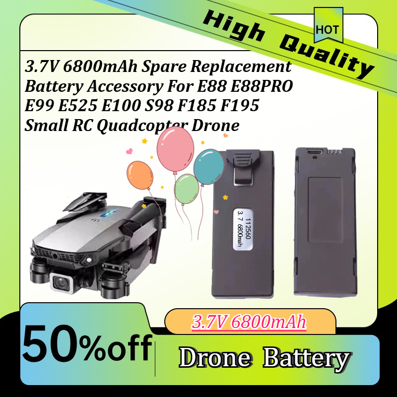 Drone E88 Rc Quadcopter - 3.7V 6800mAh แบตเตอรี่สำรองอุปกรณ์เสริมสำหรับ E88 E88PRO E99