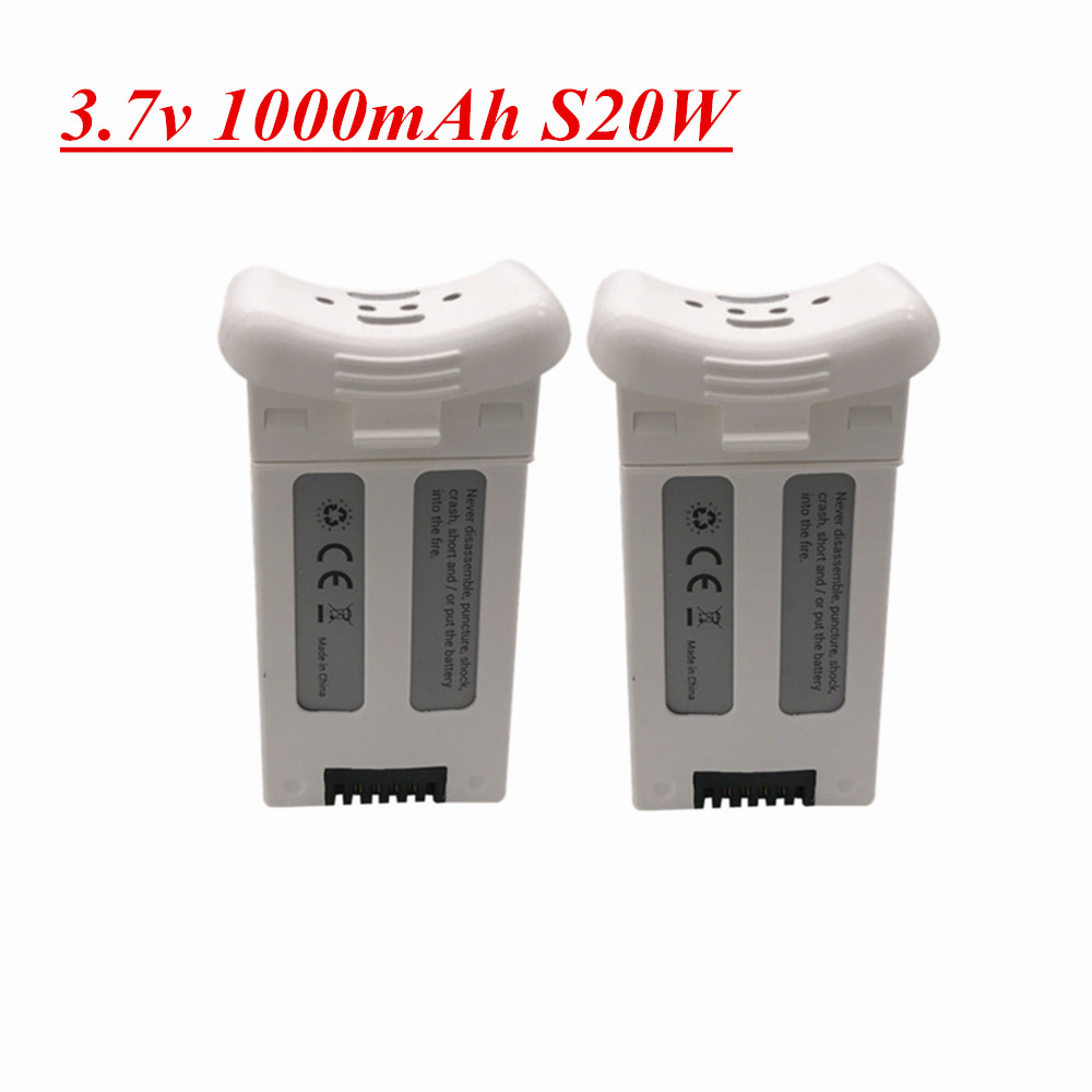 Drone Sjrc - แบตเตอรี่ลิเธียม3.7V 1000mAh สำหรับ S20W sjrc T25โดรนสี่แกนอะไหล่รีโมทคอนโทรลเครื่องบินแบตเตอรี่แบบชาร์จไฟได้