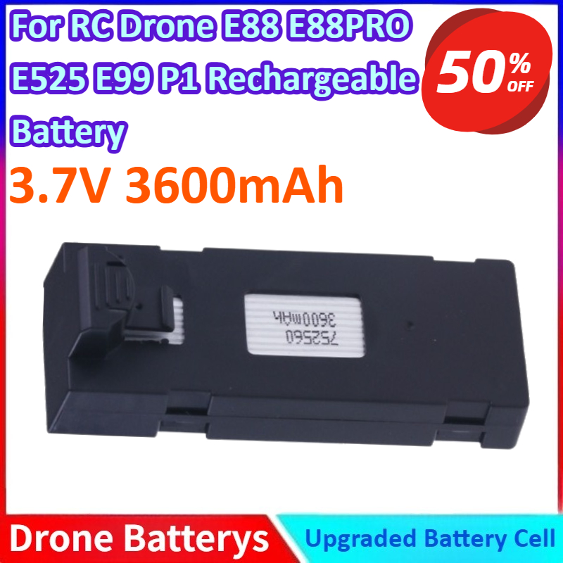 Drone E88 Rc Quadcopter - 3.7V 3600mAh แบตเตอรี่ Li-Ion ใหม่สําหรับ RC