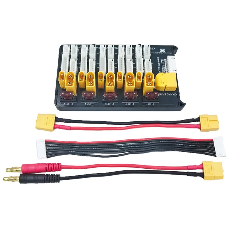 Lipo Parallel Charging Board - XT60 XT30 RC บอร์ดชาร์จแบตเตอรี่ลิโป้-รองรับการเชื่อมต่อแบบขนาน 5 ชุด