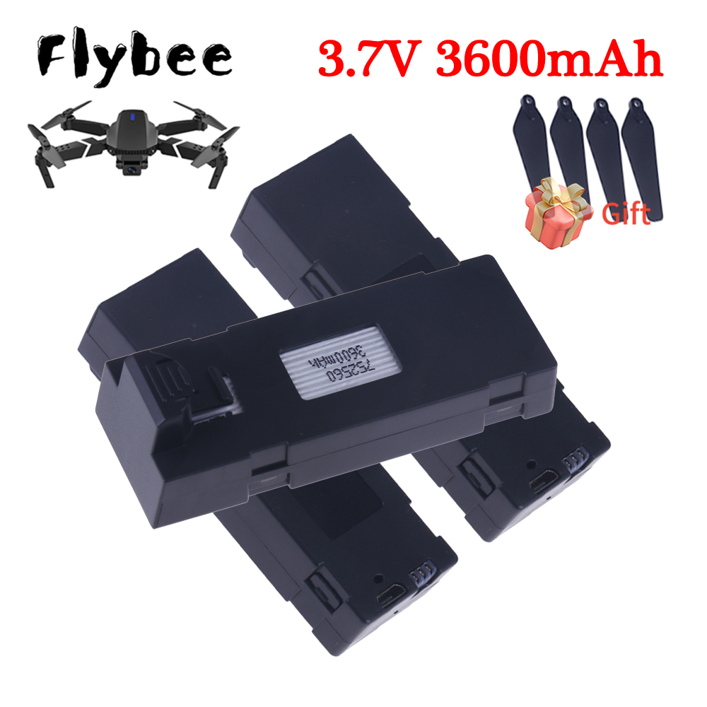 Drone E88 Rc Quadcopter - แบตเตอรี่อัพเกรด 3.7V 3600mAh รุ่น E88 แบตเตอรี่