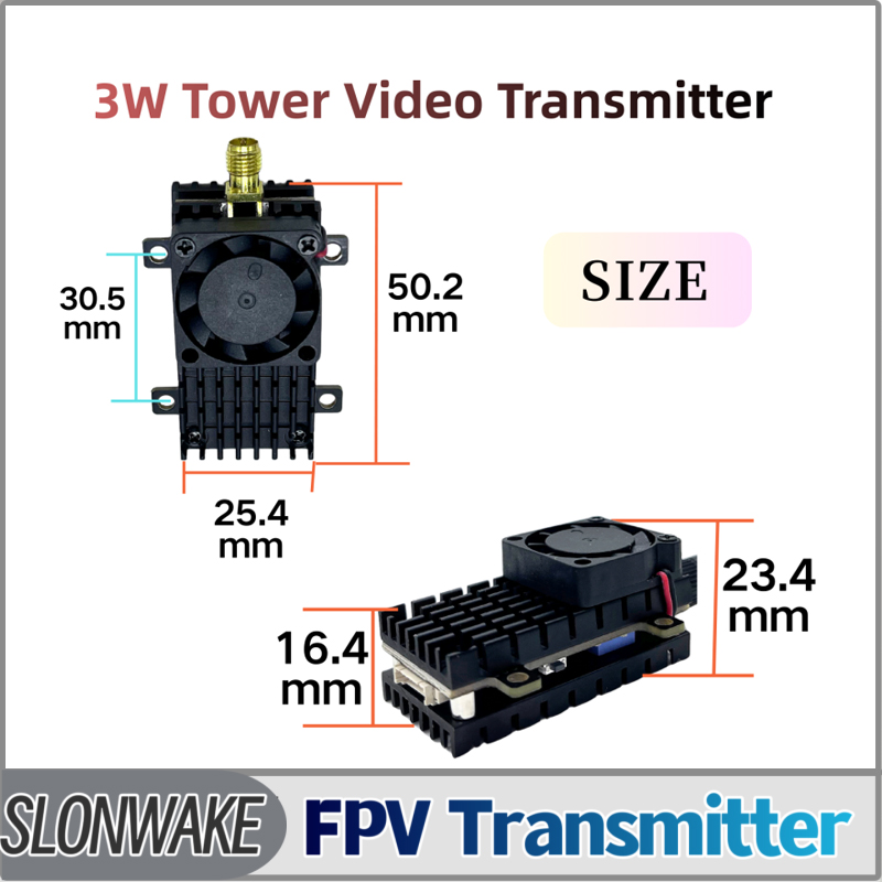 Drone Rc Controller - โมดูลส่งสัญญาณวิดีโอ SLONWAKE 5.8G 3000mW แบบจำลอง VTX