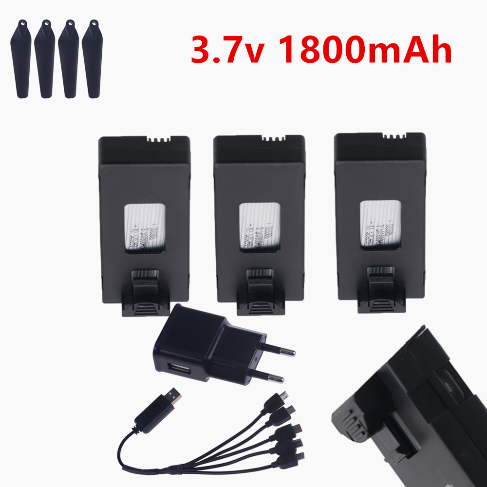 Drone E88 Rc Quadcopter - แบตเตอรี่ลิโพ 3.7V แบบชาร์จได้ 1800mAh หรือเครื่องชาร์จสำหรับโดรน RC
