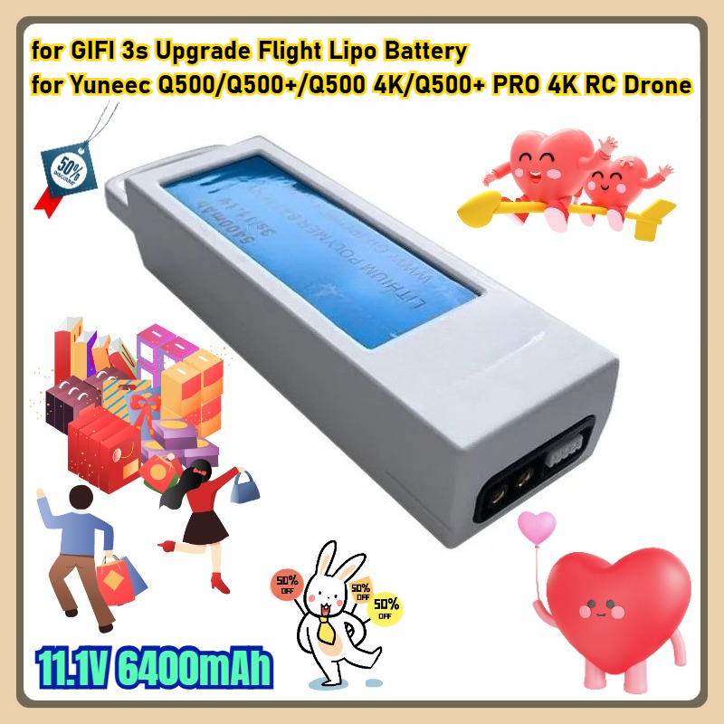 Drone Zll Rc - 11.1V 6400mAh สำหรับ GIFI 3s อัพเกรดเที่ยวบินลิโป้แบตเตอรี่สำหรับ