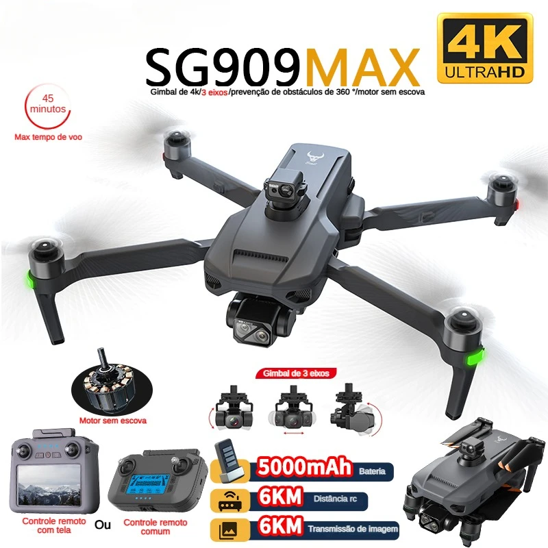 Drone Zll Rc - ZLL SG909 SG909MAX Professional Drone 4Kกล้อง