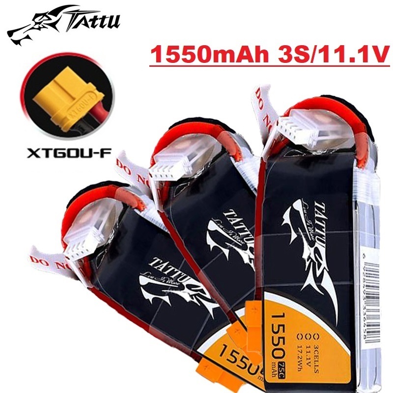 Drone Zll Rc - Tattu 3S 11.1V 1550mAh แบตเตอรี่ Lipo