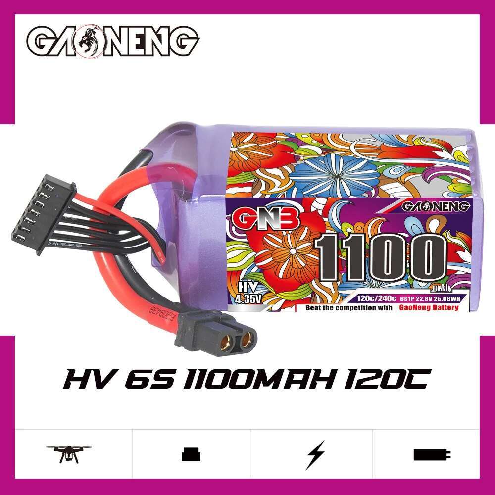 2 ชิ้น GNB 6S ลิโพแบตเตอรี่ 22 - Drone Rcs บทวิจารณ์และราคา