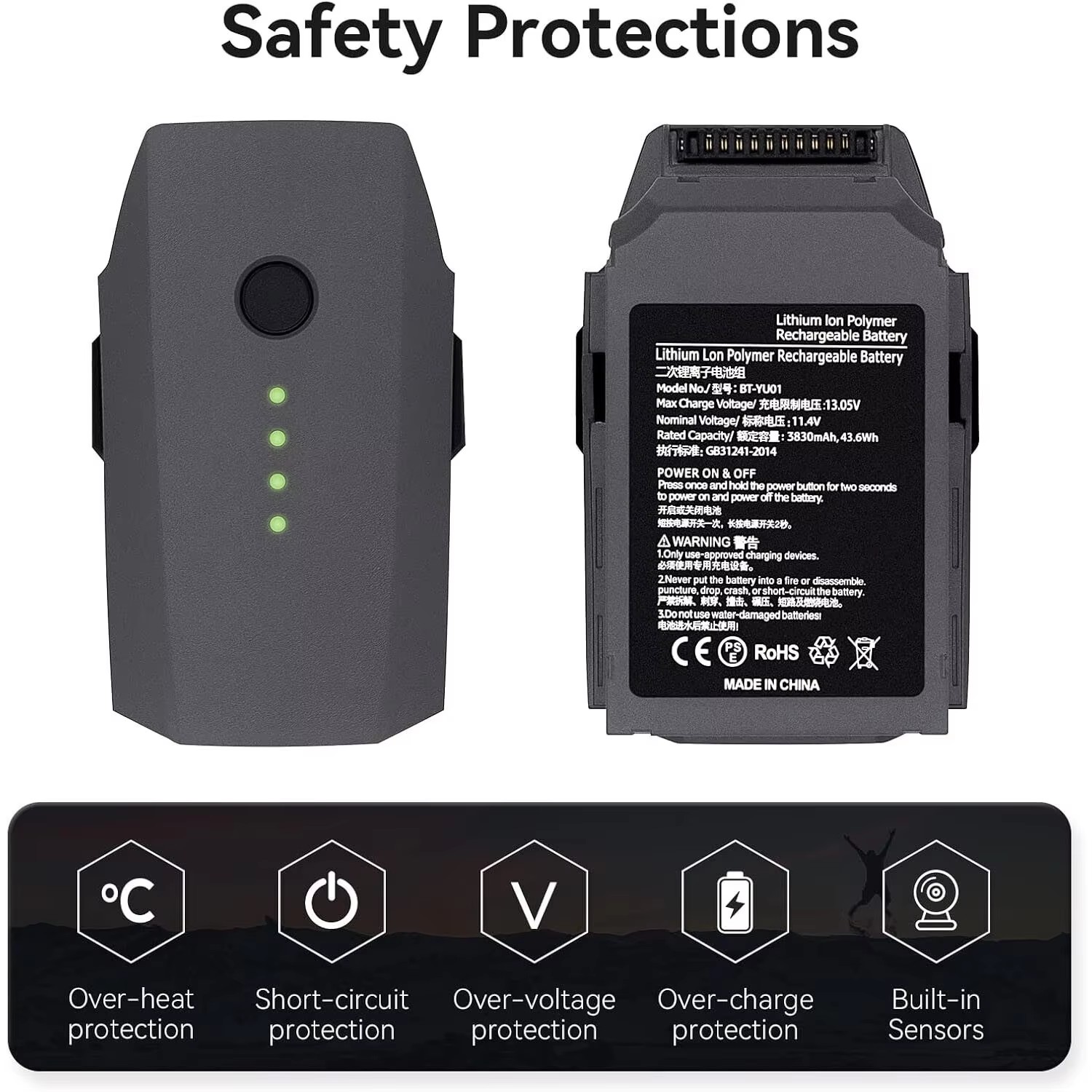 แบตเตอรี่โดรนแท้ 100% 3830mah  - Drone Rcfpvpro บทวิจารณ์และราคา