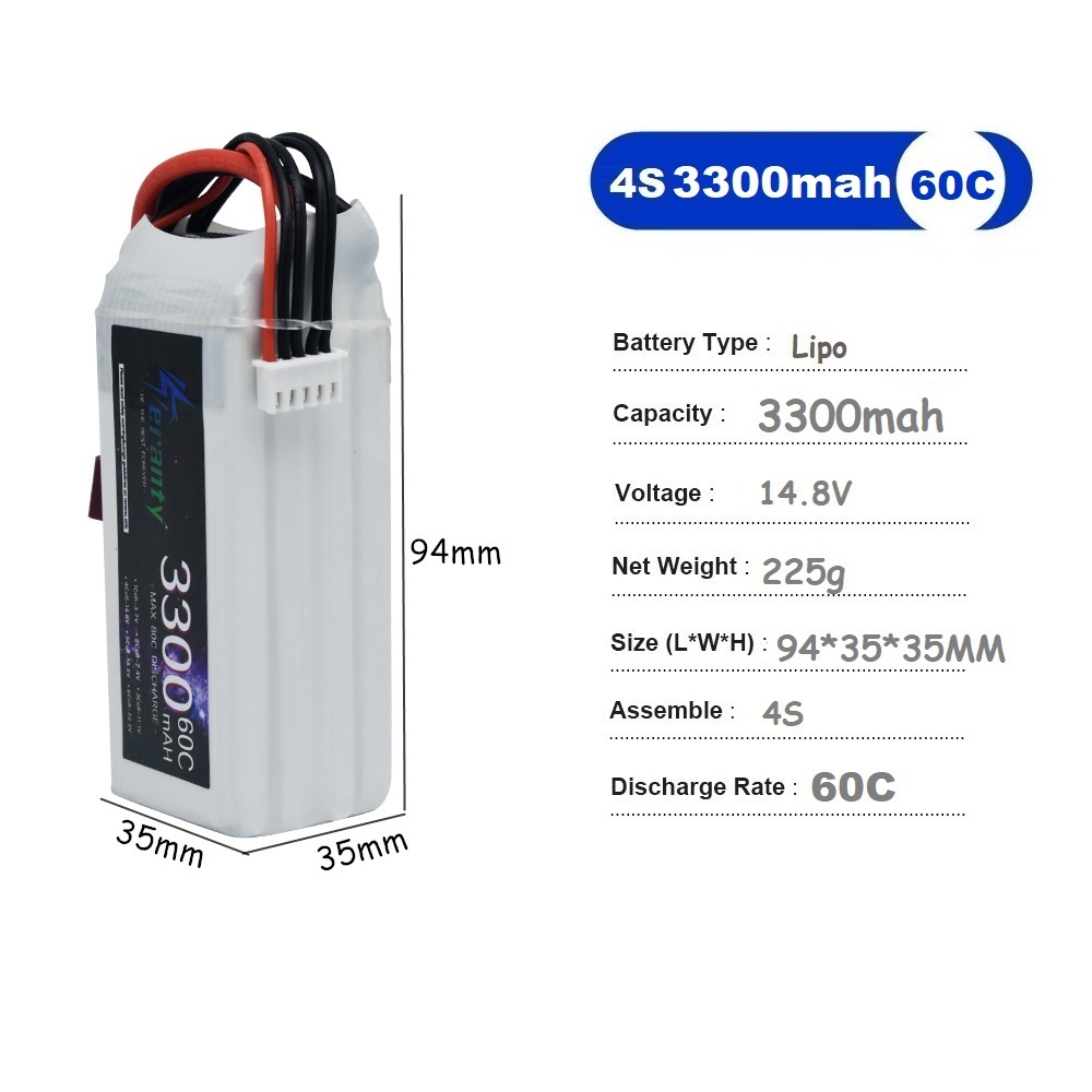 Lipo แบตเตอรี่แบบชาร์จไฟได้4S  - Drone Rcs บทวิจารณ์และราคา
