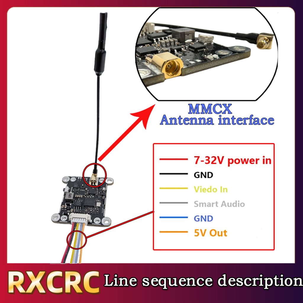 โมดูล RXCRC 5.8G 48CH 1.6W VTX - Drone Rc Controller บทวิจารณ์และราคา