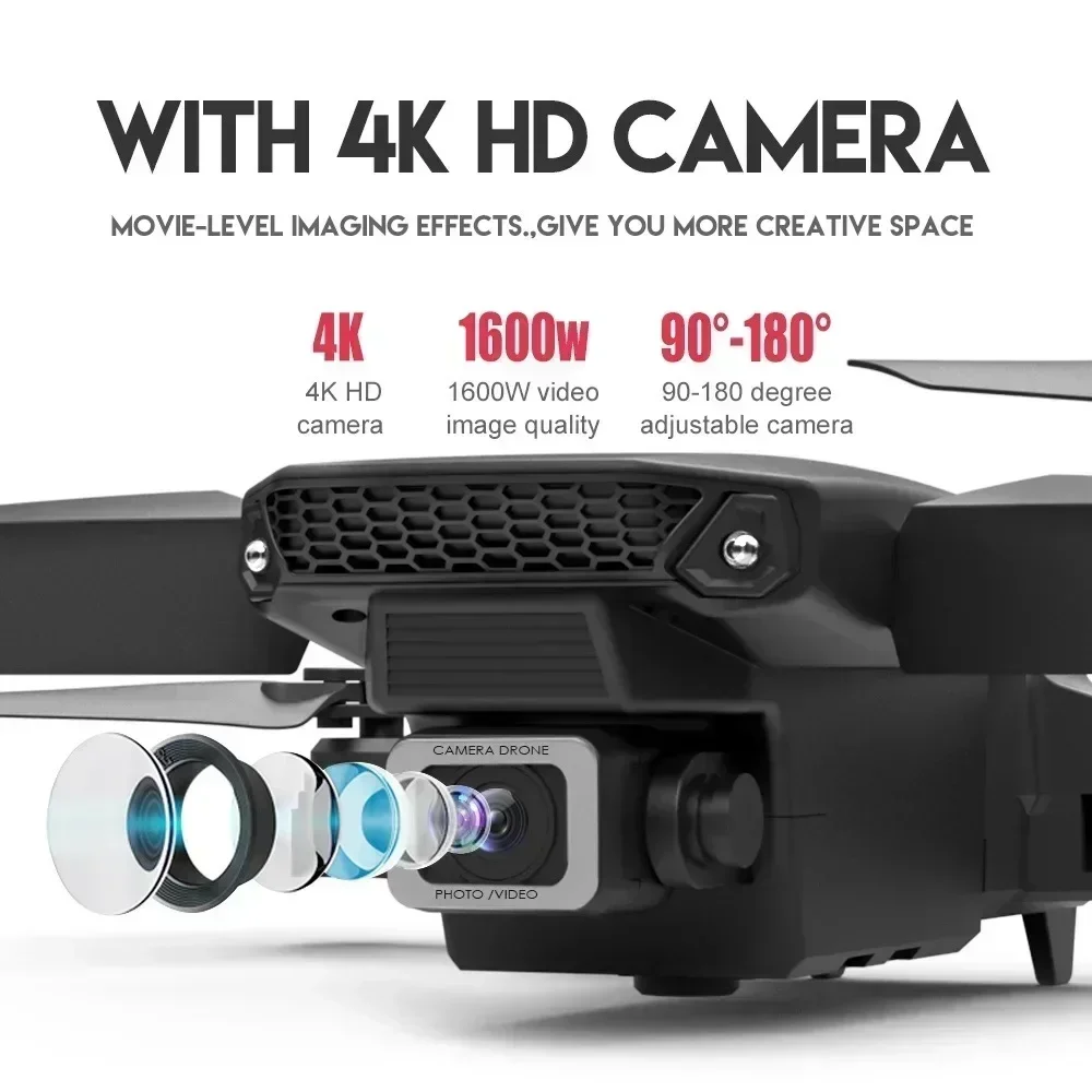 E88 Pro WIFI FPV Droneมุมกว้าง - Drone E88 Rc Quadcopter บทวิจารณ์และราคา