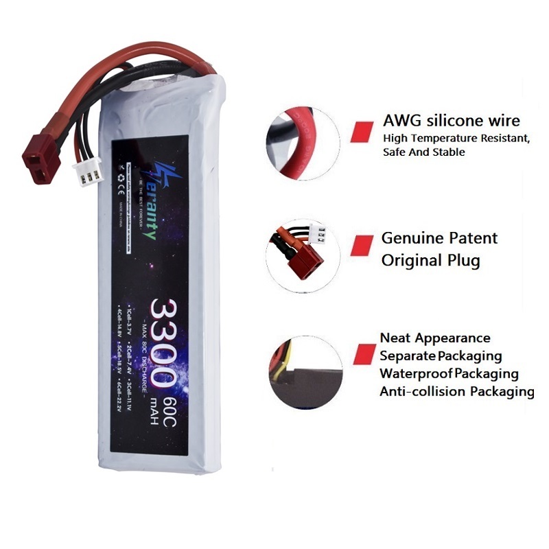2S 7.4V LiPo แบตเตอรี่ 3300mAh - Drone Rcs บทวิจารณ์และราคา