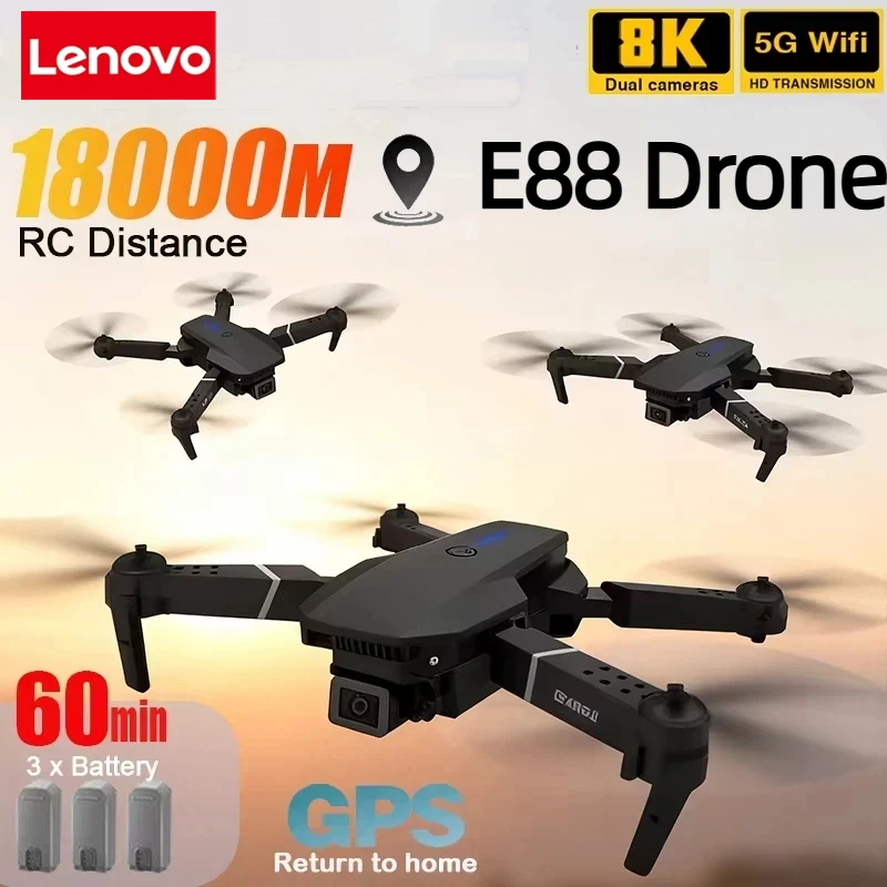 โดรน Lenovo New E88 Pro WIFI F - Drone E88 Rc Quadcopter บทวิจารณ์และราคา