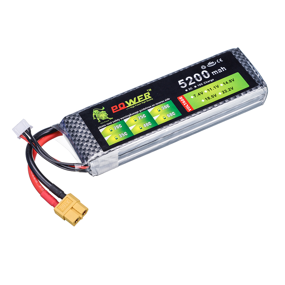 แบตเตอรี่ลิโพ 3S 5200mah 11.1V - Drone Zll Rc บทวิจารณ์และราคา